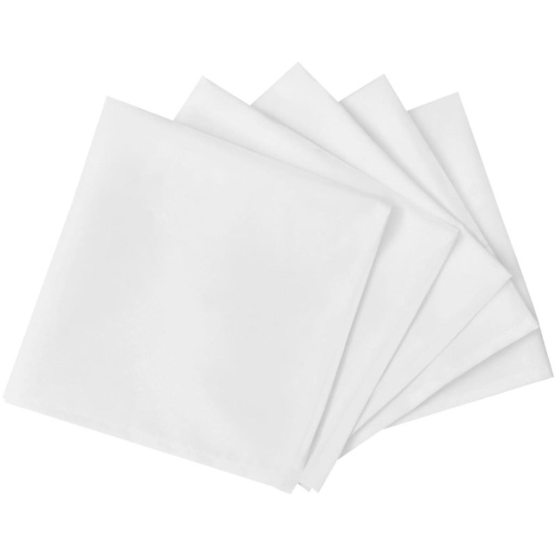 Solid Colour Rectangle Napkin, White