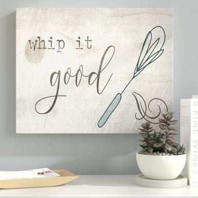 «Whip It Good Whisk» par Daphne Polselli, reproduction d'art textuel sur toile