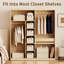 Bacs de rangement en tissu avec structure et poignées en métal, beige Rectangle 18,5 po x 11 po x 7,8 po, contenant de vêtements et de jouets pour tablettes, salon, chambre à coucher