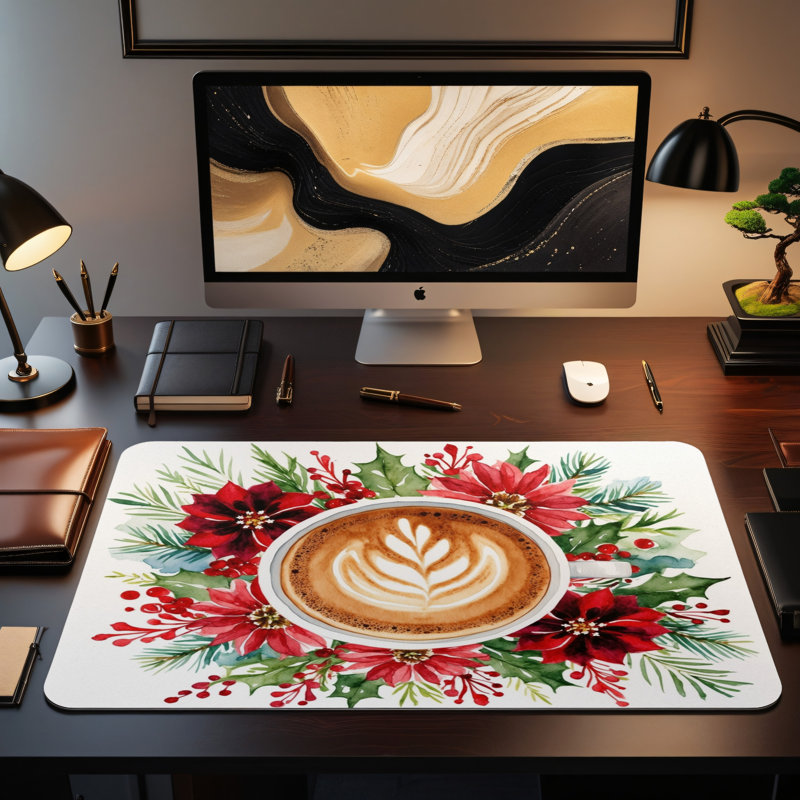Polyester Desk Pad, 14.4x12.1