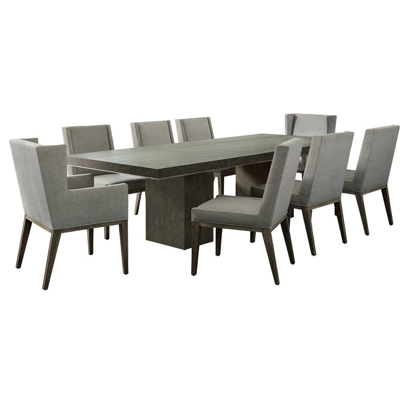 Linea 9 - Piece Extendable Dining Set, Cerused Charcoal