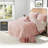 Piece Pink Queen Bedding Sets, Microfiber Modern Western Comforter
