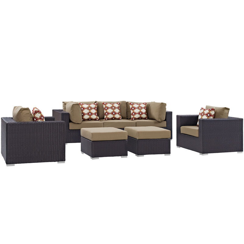 Ensemble modulaire d'extérieur 7 pièces Convene, Moka