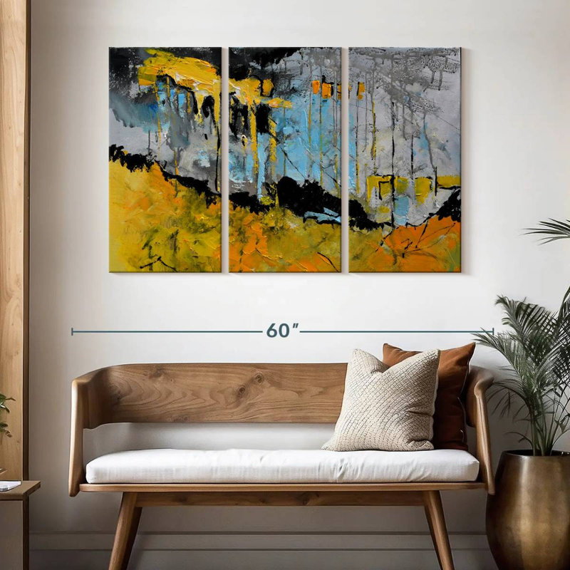 Avery Bleeding Sunrise Abstract, 32" H x 50" W