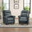 33.5" W Top Grain Leather Push-Back Recliner-1712034031
