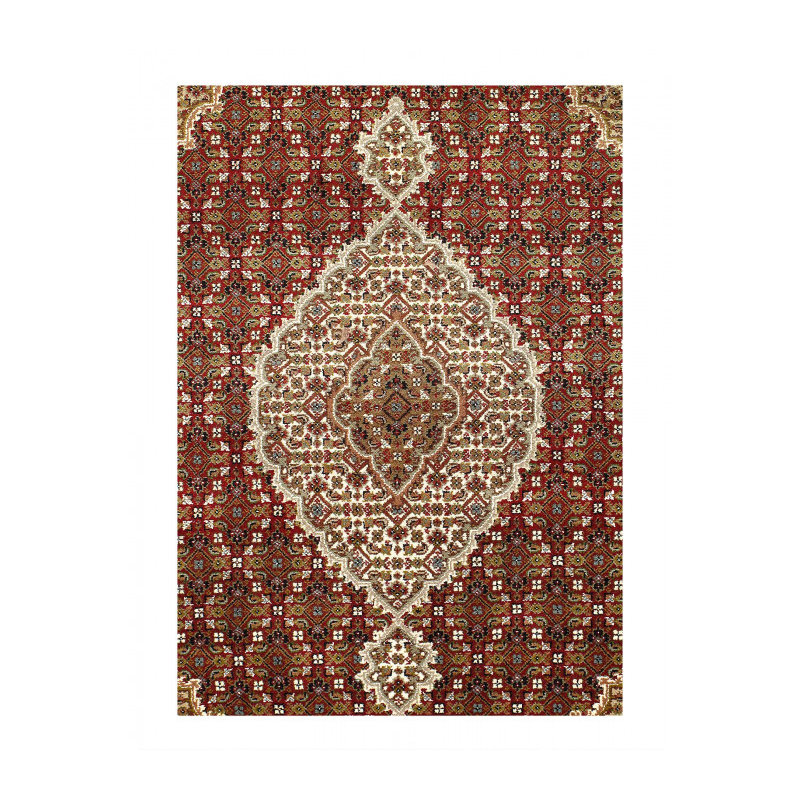 Tapis rectangulaire en laine d'agneau rectangulaire unique 6 pi 0,9 po x 4 pi Jakkob