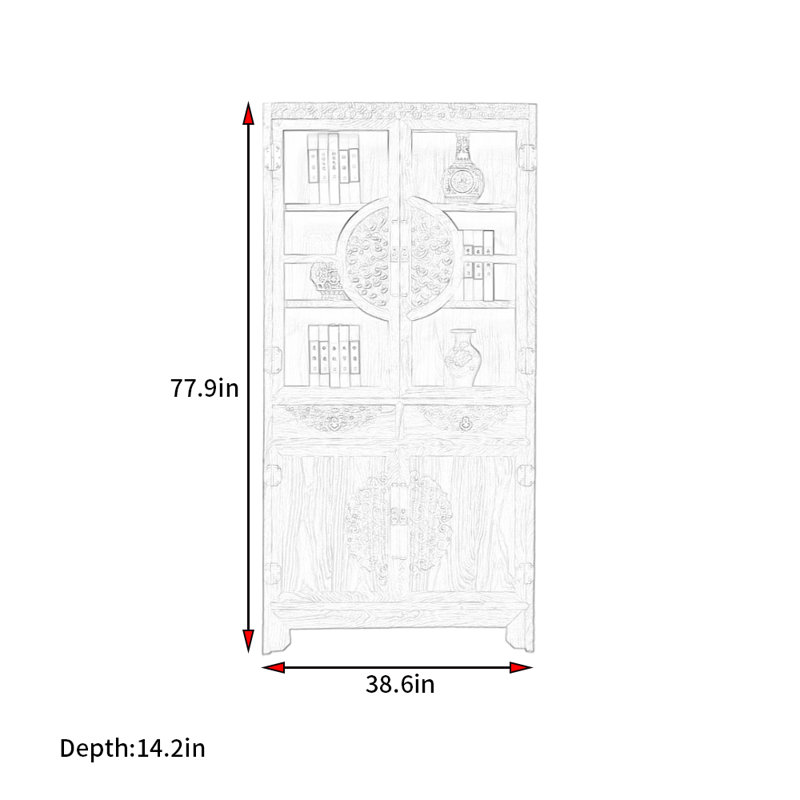 Nouvelle bibliothèque de style simple rétro chinois