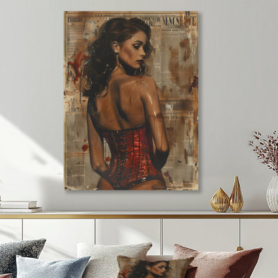 Corsets And Curls Woman In The News - Woman Cabaret Wall Art