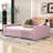 Ornie Wood Upholstered Daybed with Storage Armrests, Trundle and Integrated Bluetooth Audio System-345679665-345679677