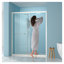 Porte de douche coulissante simple de 122 cm (L) x 183 cm (H) en argent brossé avec verre trempé de 6 mm (1/4 po)