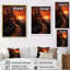 «Klingbeil Castles Sunset Silhouette I», reproduction sur toile-490620830-490620825