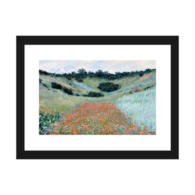 «Poppy Field in a Hollow près de Giverny» par Claude Monet - reproduction d'art