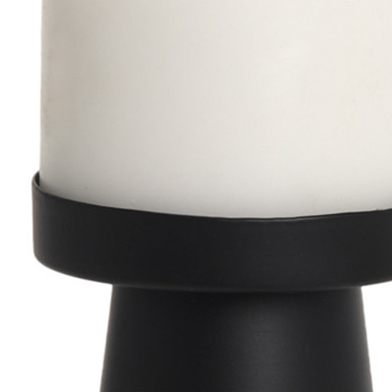 8" Black Metal Tabletop Pillar Candle Holder, 8" H x 3.5" W x 3.5" D