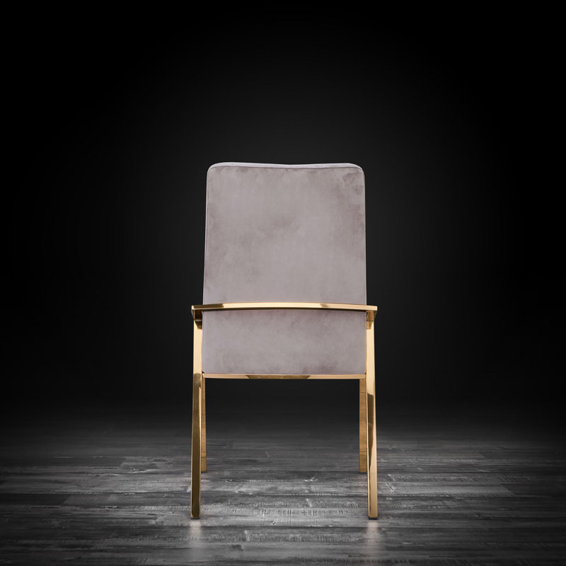 Chaise d'appoint Ingleside, Taupe, Or titane