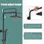 Système de douche thermostatique complet noir mat