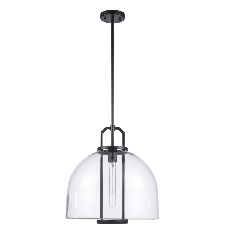 Benda 1 - Light Dome Pendant, Black, 16.5" H x 16" W x 16" D
