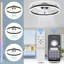 Ventilateur de plafond encastré noir moderne de 20 po avec lumières Desnoyer, à intensité variable 3 couleurs et à 6 vitesses avec télécommande et commande APP, ventilateur de plafond fermé à profil bas pour salon de chambre à coucher-104592249