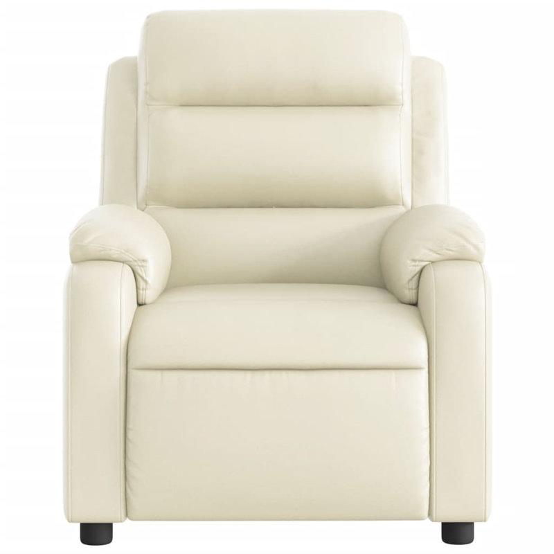 Fauteuil inclinable vidaXL Massage, Similicuir crème