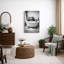 «Relaxed Monkey Bath Tubing», art en noir et blanc, images de décoration murale de salle de bain amusante, impression sur toile encadrée, impression numérique-126031916-126031922