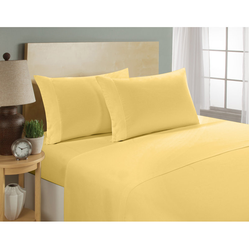 Milan Collection 1000 Thread Count 100% Cotton Sheet Set, Gold, California King Sheet Set with 2 Pillowcases