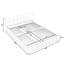 Lit tapissier bleu et grand lit - Confortable avec plateau de rangement pour tête de lit-1614361578