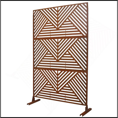 Écran d'intimité extérieur et intérieur en métal H 76 po x l 48 po, écran d'intimité décoratif autoportant pour terrasse de balcon de terrasse, panneaux de clôture d'intimité pour jardin extérieur PS101