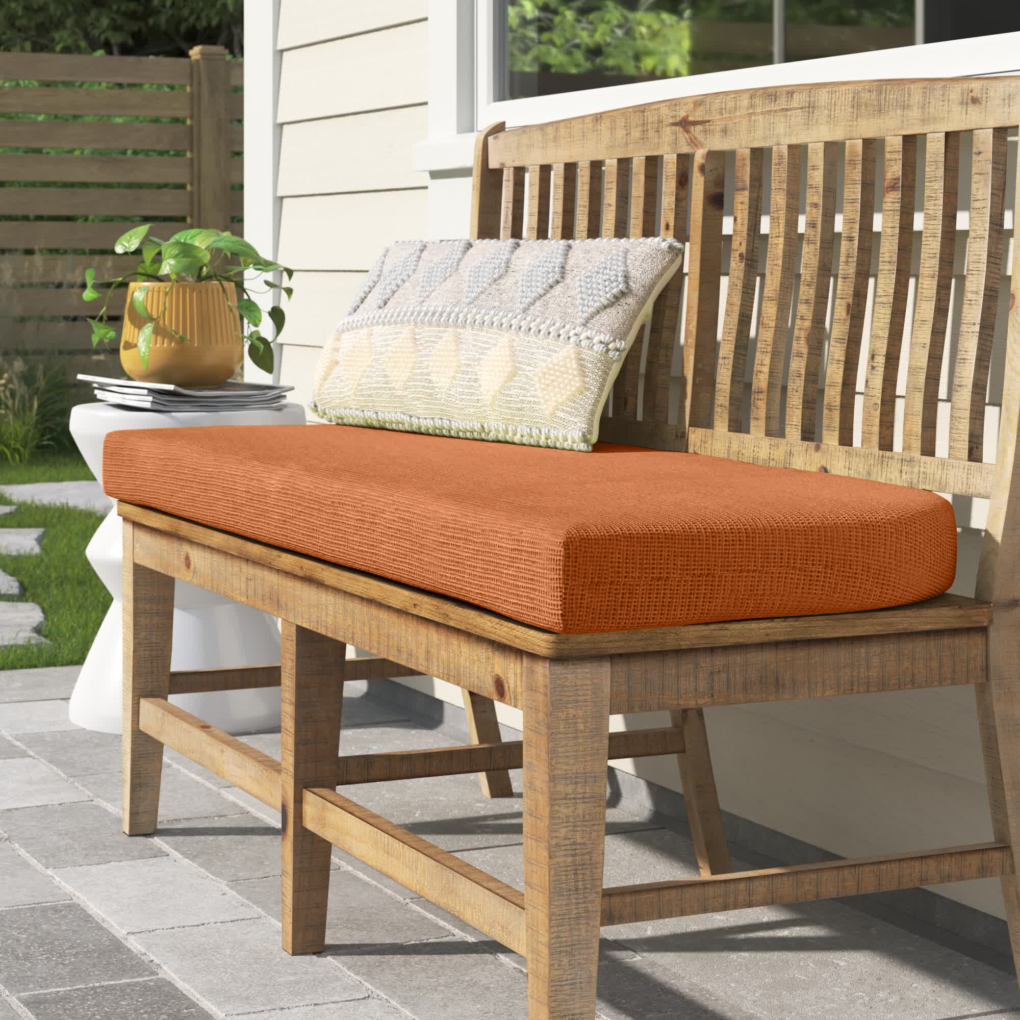Outdoor bench cushion ≡ Sand cushion