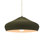 Radiance - luminaire suspendu 1 lumière Crease - vert mat - noir mat - l 15,25 po x H 6,5 po - DEL dédiée - cordon torsadé beige