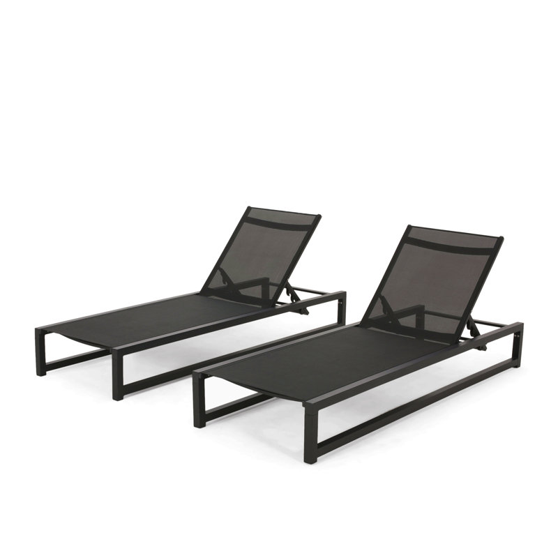 Chaise longue d'extérieur VENISE CHAISE, Noir