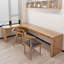 Bureau en bois massif en L Burlywood