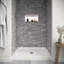 36" W x 36" D Square Acrylic Shower Base, ABS Drain Included