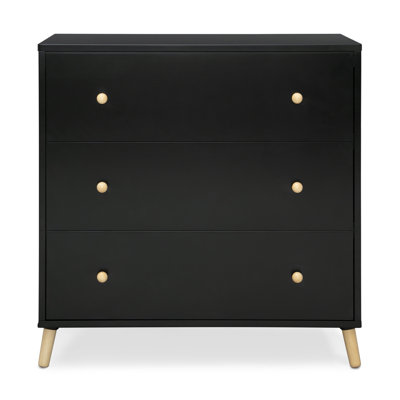 Delta Children Essex 3 Drawer Dresser With Interlocking Drawers, Ebony/Natural by Delta Children