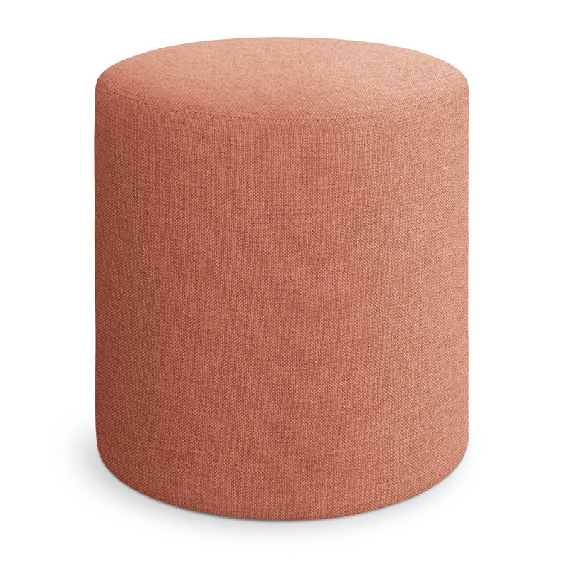 Bumper Outdoor Pouf, Toohey Tomato Plainweave