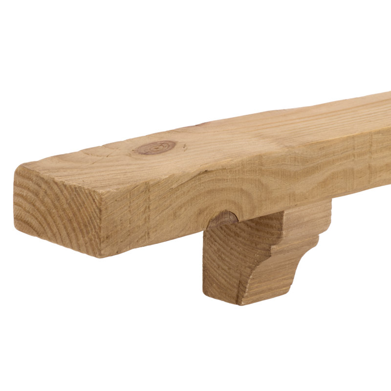 Tablette de manteau en pin Keros, Naturel, 60 po de largeur