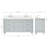 Ariel Monroe 66 Inch Double Rectangular Sink Bathroom Vanity With Carrara White Quartz Countertop-105988823