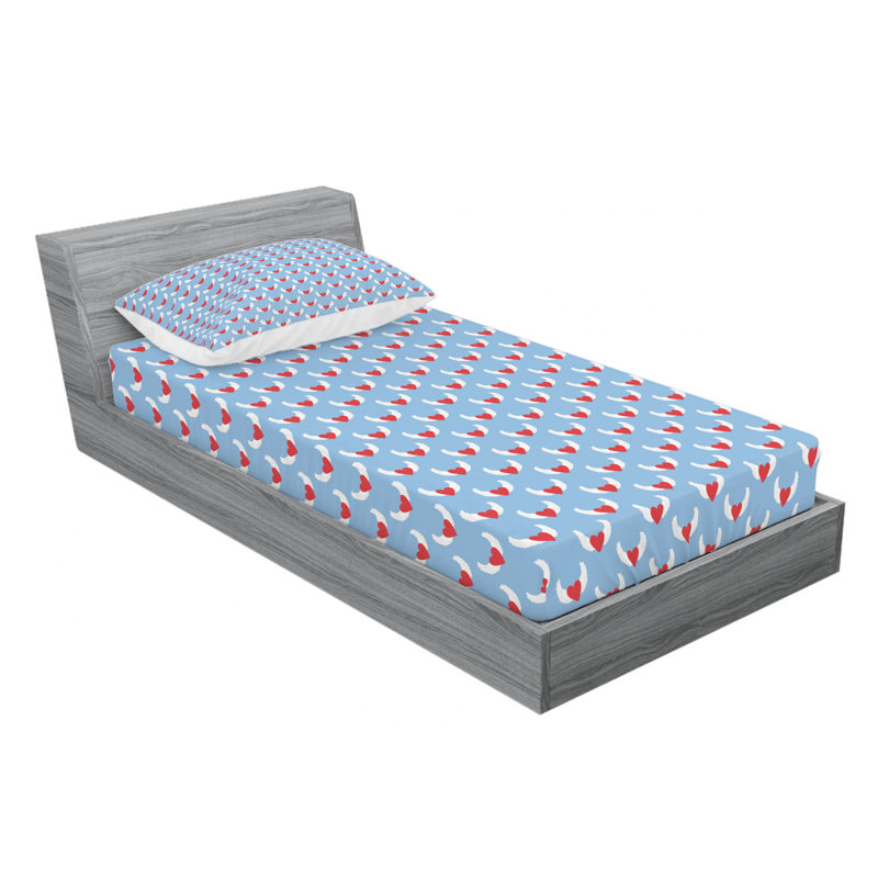 Ensemble de draps Angel Wings, Ensemble de draps pour lit simple avec drap-housse