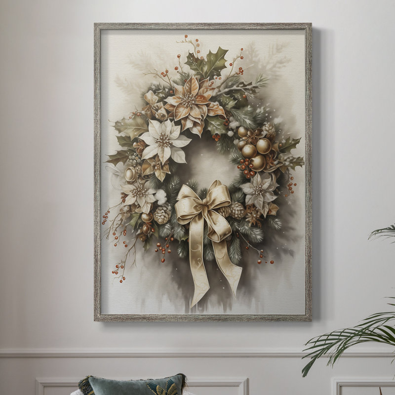 Reproduction d'art encadrée, Noël massif, H 15 po x l 12 po