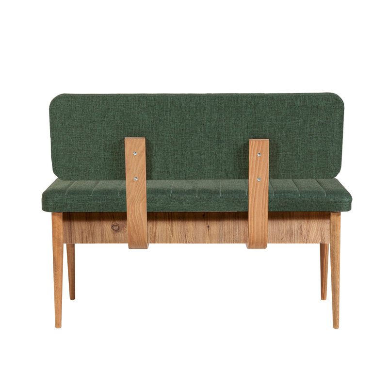Helle Upholstered Storage Bench, Brown/Green