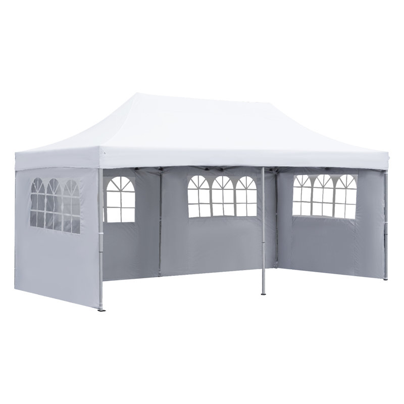 236.22'' W x 118.11'' D Steel Party Tent, White