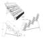 Metal Free Standing Magazine Rack