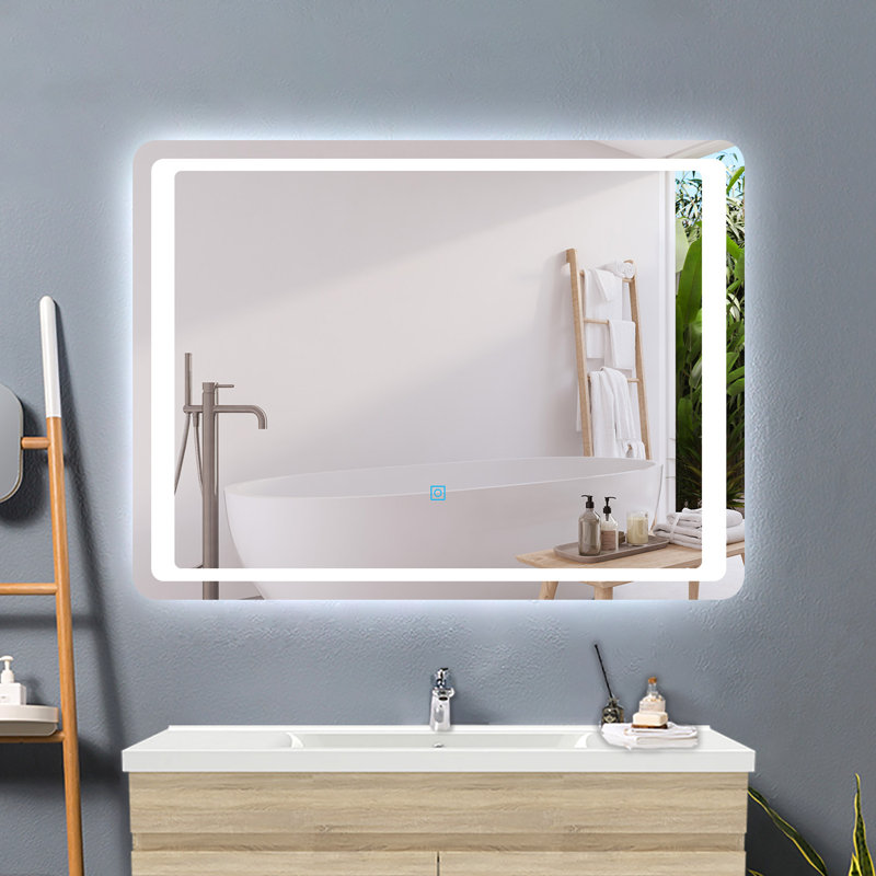 Candiss Bathroom Mirror with Anti-fog Wall Mounted Horizontal / Vertical, 50cm x 70cm