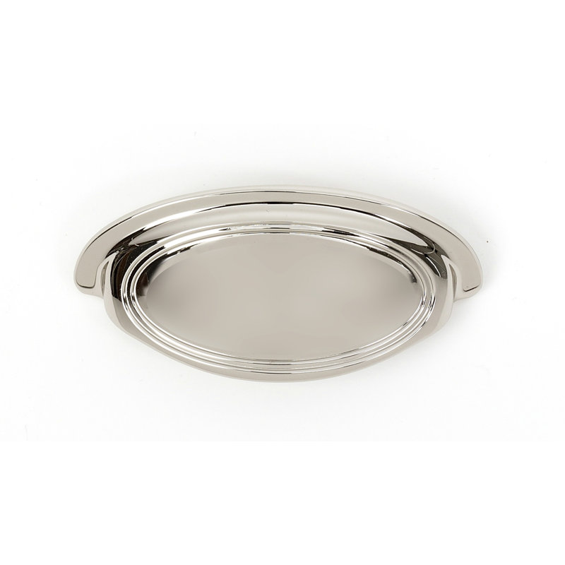 Classic Traditional Cup / Bin Pull, Polished Nickel