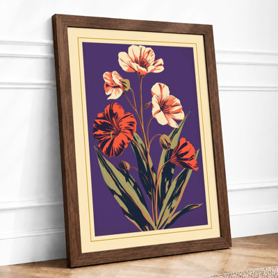Carnation Cluster Botanical - Framed Print