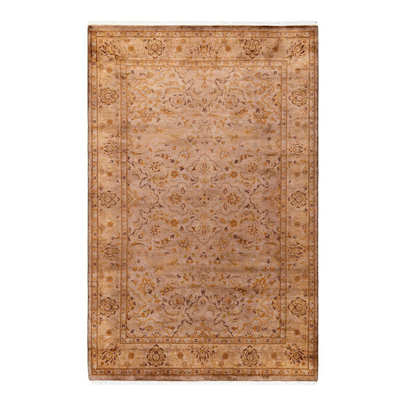 Fine Vibrance One-of-a-Kind 4' 2" X 6' 5" Hand Knotted Area Rug