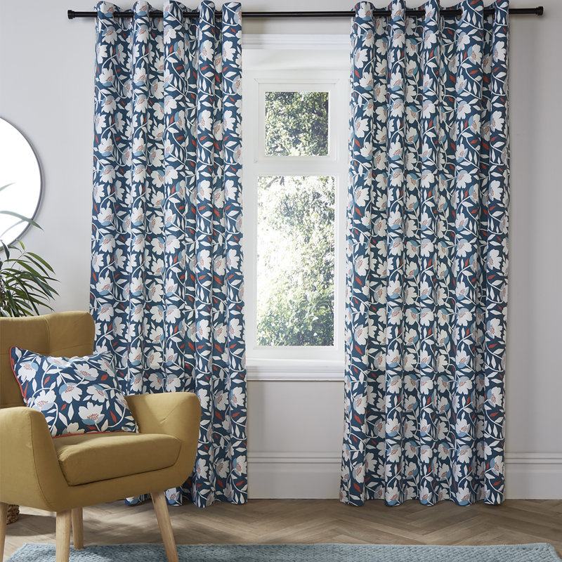 Luna Floral Square Cushion Cover, Teal