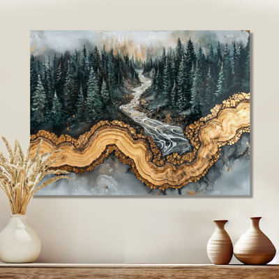 La forêt, veine de cristal de l'hiver V - Art mural forêt