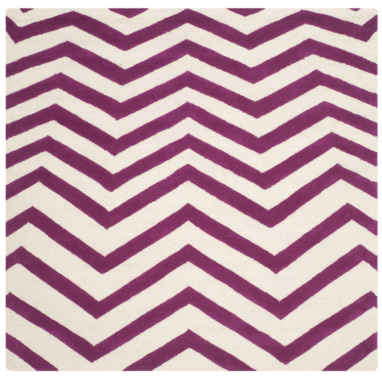 Sanyla Hand Tufted Wool Chevron Rug