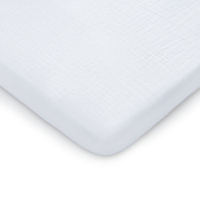 Comfy Cubs Muslin Bassinet Sheet - 100% Soft Cotton Fabric, Breathable & Gentle for Baby’s Sensitive Skin - Universal Fit