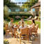  Ensemble de salle à manger d'extérieur pour 6 personnes 8 pièces pour l'extérieur avec structure en aluminium Ensemble de salle à manger d'extérieur moderne pour la cour extérieure / porche / terrasse, 2 tables et 6 chaises, teck-126661438