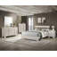 Structure de lit plateforme grand 1pc avec une conception à profil bas et une finition blanchie, pas de sommier tapissier, fabrication en bois durable-1151073211-1151073208